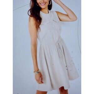 Nine West New Dress Women's L, Pockers,Button Front, Rayón,18 Inch Of Armp To Ar